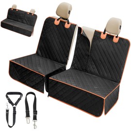 IVY&LANE Dog Car Seat Cover for Back Seat,Conversible 2-in-1 Waterproof Front Seat Cover,Heavy-Duty & Scratchproof Car Seat Protector Cover for SUVs,Trucks and Sedans,Large