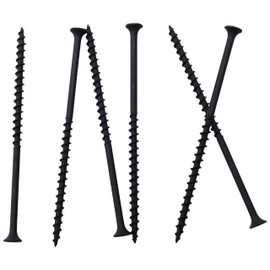 JEGONFRI 60pcs #10 × 4 inch High Hardness Drywall Screws, Black, Coarse Thread, Phillips Drive, Bugle Head, Black Wood Screws, Long Screws, Wood and More
