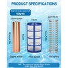 4.13 x 0.98 In Copper Anode Replacement Kit 2 Pcs,