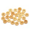 Siaura Material – 20x Naturell, 4 Holes Round Wooden Buttons
