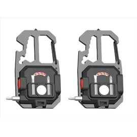 7-Mode COB LED Keychain Flashlight, 500 Lumens, Rechargeable Work Light with Screwdriver, Wrench, Bottle Opener, Magnetic Base (2 Screwdrivers +Magnet, 2)