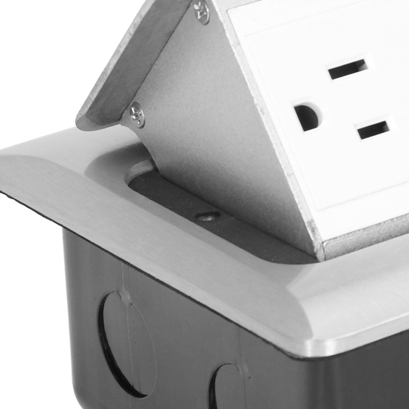 Concealed Recessed Socket Aluminum Alloy PC Desktop Outlet for Residences