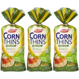 Real Foods Organic Corn Thins - Sesame - 5.5 oz - 3 pk