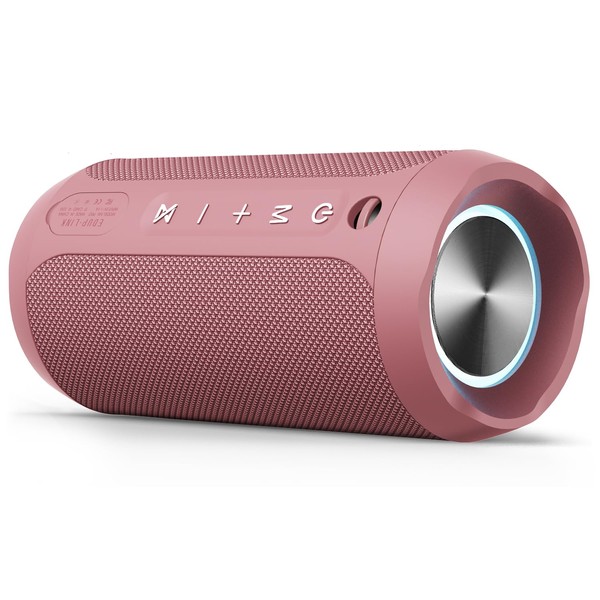EDUPLINK Portable Bluetooth Speaker,IPX7 Waterproof,Rosa