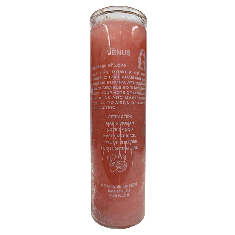 Generic Adam & Eve Pink Pillar Candle
