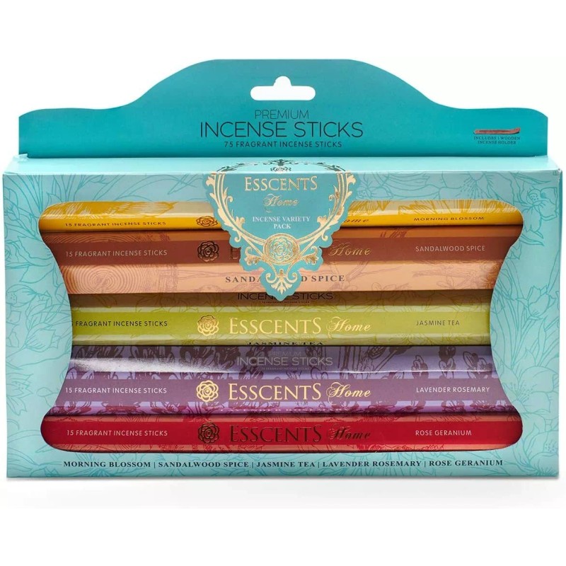 Esscents Home 75 Premium Incense Sticks Variety Gift Pack +