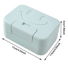 Travel Soap Case Box,2Pcs Soap Box,Soap Dish with Lid,Portable Shower Soap Box,Sealed soap dish with lid,Perfect for Bathroom, Travel, Camp, Gym (blue/pink)