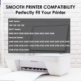 SuperInk Remanufactured 65XL High Yield Ink Cartridge Replacement for HP 65 65 XL N9K04AN N9K03AN Compatible with AMP 120 125 DeskJet 2620 3700 3720 Envy 5000 5032 Printer (4 Black, 2 Tri-Color)