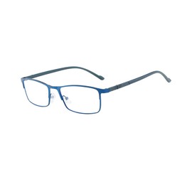 DEPEYE Anti Blue Light Blocking Myopia Glasses -4.50 Blue Metal Distance Shortsighted Spectacles for Mens Womens
