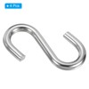 PATIKIL Set of 4 S Hooks 3.4" 304 Stainless Steel