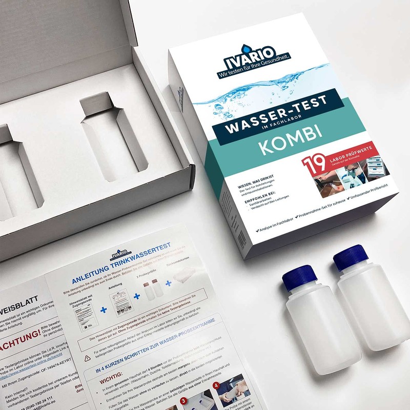 Laboratory water test combination (19-in-1) for drinking water, expert analysis