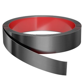 Wall Trim Peel and Stick 16.4 ft x 2 in, Flexible Stainless Steel Molding for Wall, Ceiling, Fireplace, Furniture, Door, Mirror Frame, Craft Decoration (Brushed Black)