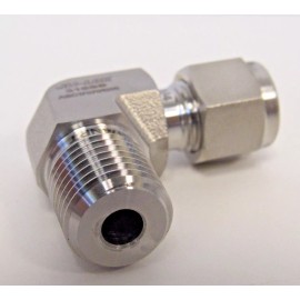 JW-LOK NEW JW-LOK 316 SS 1/4" TUBE X 1/4" MNPT MALE ELBOW (90) COMPRESSION FITTING NIB