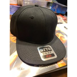 Otto Snapback Hat Solid Black