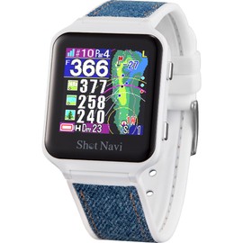 Shot Navi AIR EX (Shot Navi) [White] Ultra-lightweight 20g Touch Panel Made in Japan GPS Navigation Golf Watch