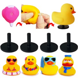 12 tapones de pato, soporte de pato de goma, soporte de plástico negro para salpicadero de coche y Jeep visualización fija, regalo para los amantes de Jeep, incluye pegatinas de doble cara en el