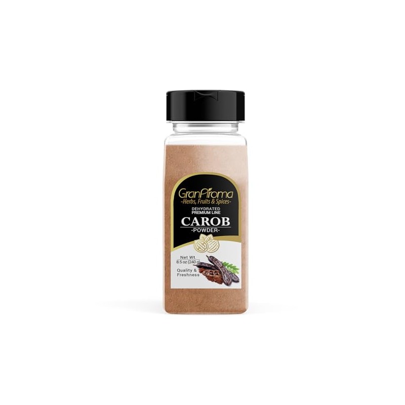 GranAroma Carob Powder, Baked Goods, Shakes & Smoothies (8.5 Ounce)