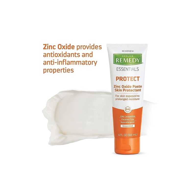 Medline Remedy Essentials Zinc Skin Protectant Paste, 4oz.