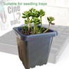 Gyfofix 2 Inch Square Plant Nursery Pots (Black+Clear),50Pcs Seedling Planter