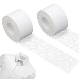 2 Roll Disposable Collar Protector for Shirts, Self-Adhesive Neck Liner Tape Invisible Collar Protectors for Mens Shirts Hat Sweat Pads Against Sweat Stain