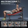 Weight Bench Workout Bench Multi-Function with Preacher Curl Pad and