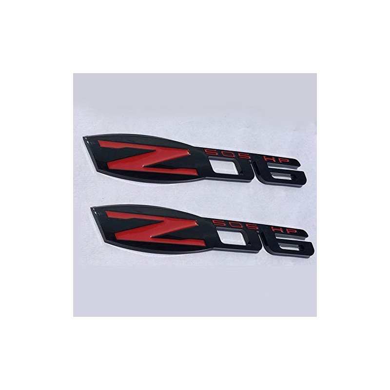 2x Z06 505 HP Emblem badge 3D Nameplate Fender Replacement