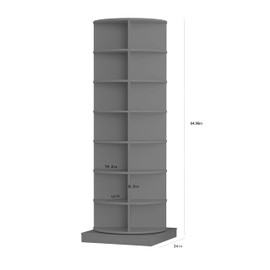 Nevoc Rotating Shoe Tower, Lazy Susan Display Spinning Shoe, Shoe Spinning Organizer, Mini 360 Swivel Wardrobe, Vertical Shoe Closet for Entryway Living Room Organization (Gray, 7 Tier)