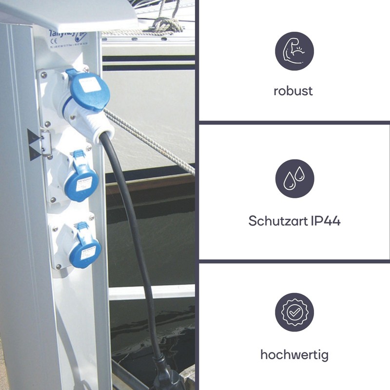 Perel ECEEA2-G Cable Schuko Coupling to Cee Plug Length 40