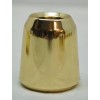 4 POLISHED BRASS 7/8" SMOOTH CANDLE FOLLOWERS - BURNERS -