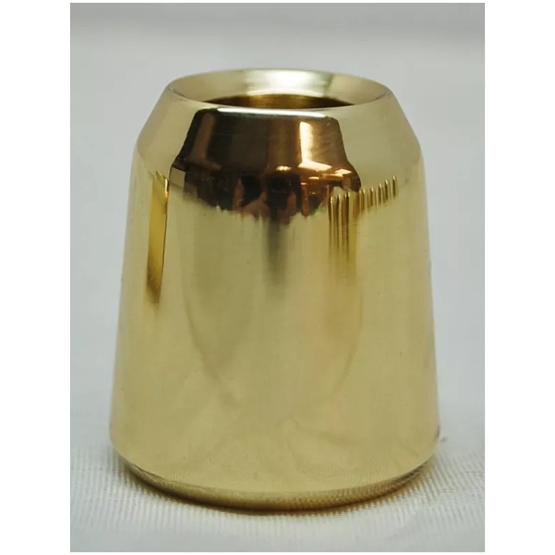 4 POLISHED BRASS 7/8" SMOOTH CANDLE FOLLOWERS - BURNERS -