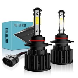 Focos LED 9005 para Faros Auto, 160W 20000LM 400% Brillante(2 Piezas) | Luces 9005 HB3 H10 LED Alta o Baja de Delanteros, 6500K Luz Blanca, 4 Caras Ch