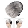 Men Wig Heat Resistant Short Grey Layered Airy Natural Stylish
