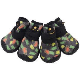 Dog Shoes for Large Small Medium Dogs - Dog Boots for Summer Hot Pavement, Paw Protector for Outdoor Walking Winter Snow, Anti-Slip Sole Rubber Dog Booties for Hard Floor Outdoor Walking (M)