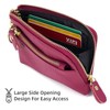 ZOOEASS Women Leather Coin Purse,Large Opening For Easy Access,With Wrist