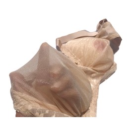 See-Through Pocket Bra for Silicone Breastforms Crossdress8585 (42D, Beige)