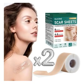 2 cajas Parche de silicona para cicatrices, adecuado para cicatrices quirrgicas, eliminacin de queloides, cesreas, estras, cicatrices postoperatorias 