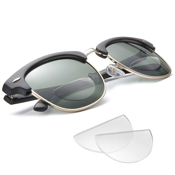 SKYWAY Bifokallinse zum Aufkleben,Verwandelt Sonnenbrillen,Schutzbrillen oder Brillen Sofort in Vergrößerte Lesegeräte,Bifokale Sonnenbrille,Wiederverwendbar,Kein Wasser Erforderlich,2.0 Dioptrien