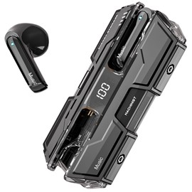 KUKUPOW Earbuds Bluetooth, Wireless Earbuds, 5.3 Bluetooth In-Ear Headphones, with LED Display, USB-C, 130H Long Standby Time, Stereo Sound, Noise Cancelling (Black)