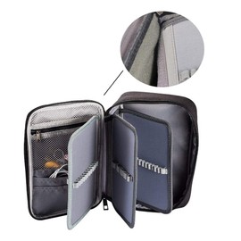 Becho Multifunction Zipper Pencil Case High Capacity Holder Pouch Pen Bag Colored Pencil Pen Box 72 Slots (Black)