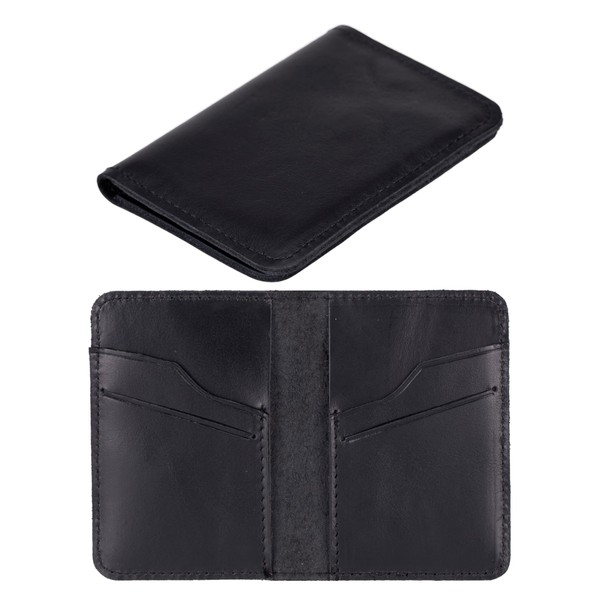 Lupinny Leather Slim Wallet, Credit Card Holder, Bifold, Minimalist, Front