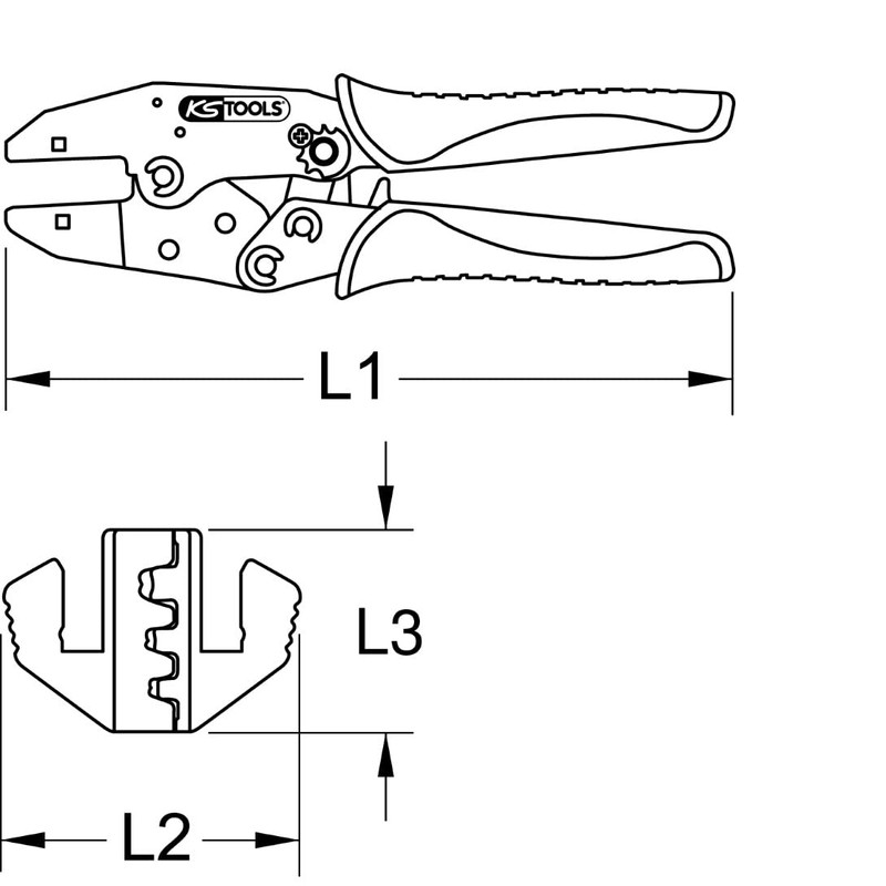 KS TOOLS Crimping Tool for AMP Superseal Type 1.5