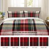 BaoNews Scottish Tartan Duvet Cover Set King Size,3 Pieces Green