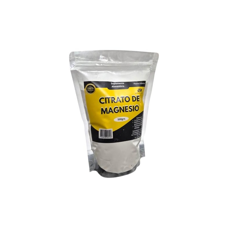 Citrato de Magnesio en Polvo, 100% Natural, 500g NATURAL-INN