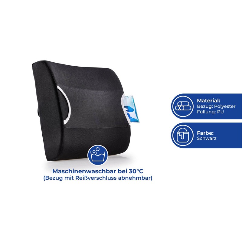 Maximex Cooling Back Support Cushion, Ergonomic Back Cushion with Effective