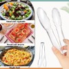 Clear Kitchen Tongs, 6 Pcs - 8.85in/22.5cm Buffet Plastic Disposable