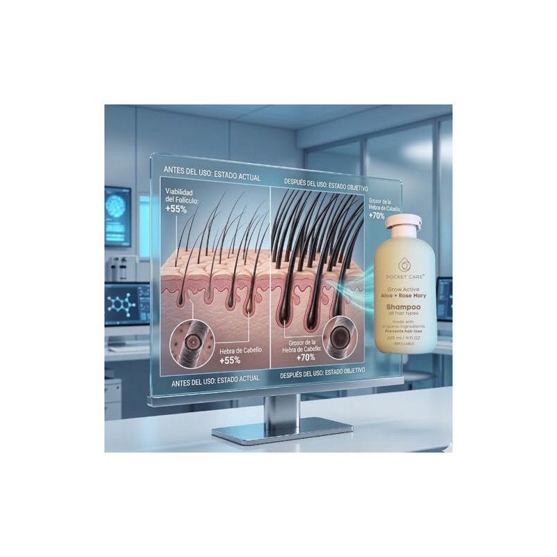 Shampoo Anticaída con Romero y Sábila – Fortalece y Engrosa