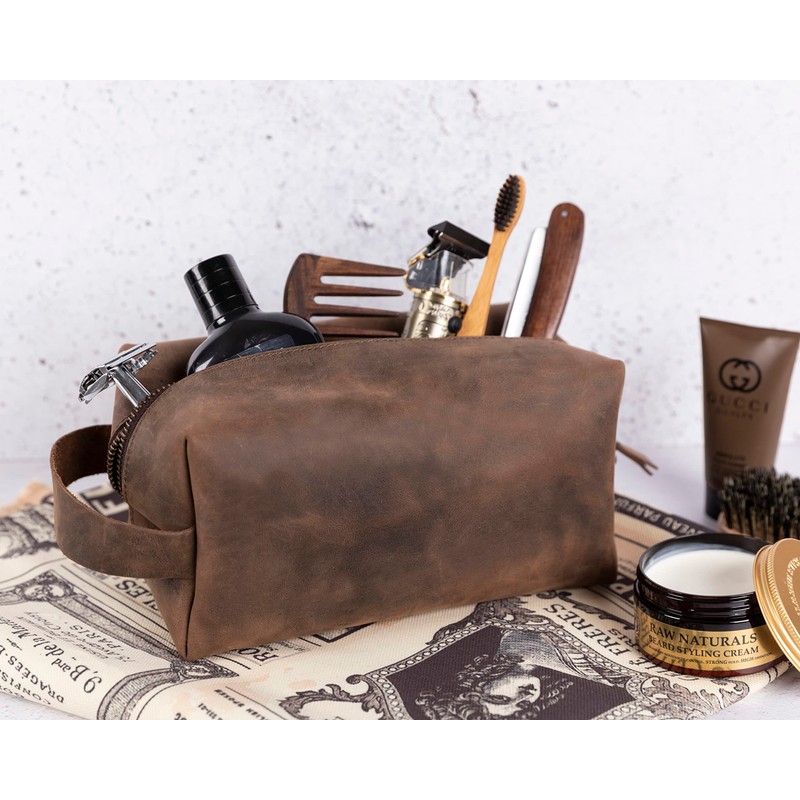 OXA Leather Toiletry Bag for Men | Grain Leather |