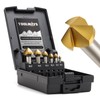 TOOLMAYS Countersink Set HSS 6 Pieces 90° Countersink Set Titanium