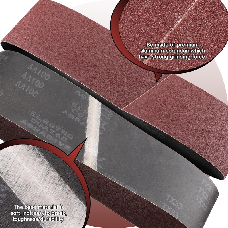 STEBRUAM Sanding Belts 100 x 915 Grit 400 Pack of