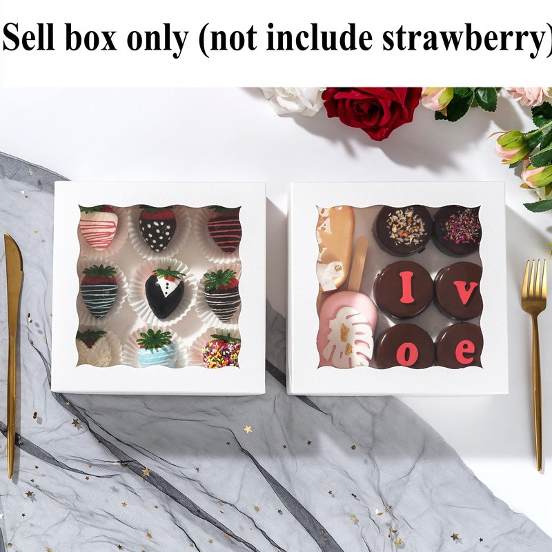 RomanticBaking 24 Pack Bakery Boxes (not include food) 7" x